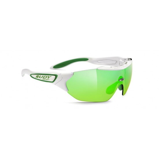 Rudy Project Hypermask performance white green multilaser green 